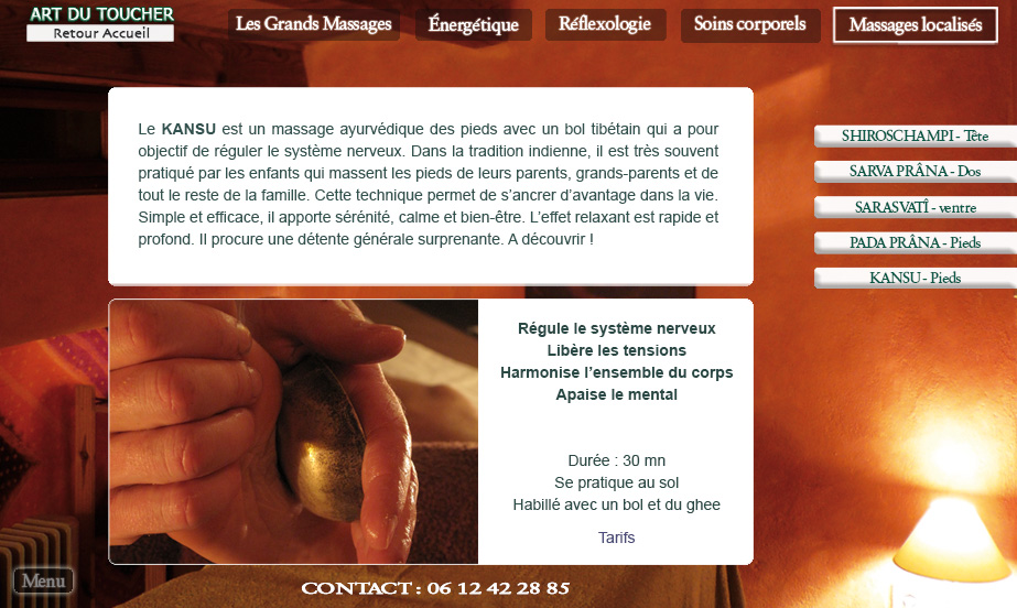 KANSU : massage ayurvedique, energetique et reflexologie- Montpellier - Clermont l'herault - pezenas